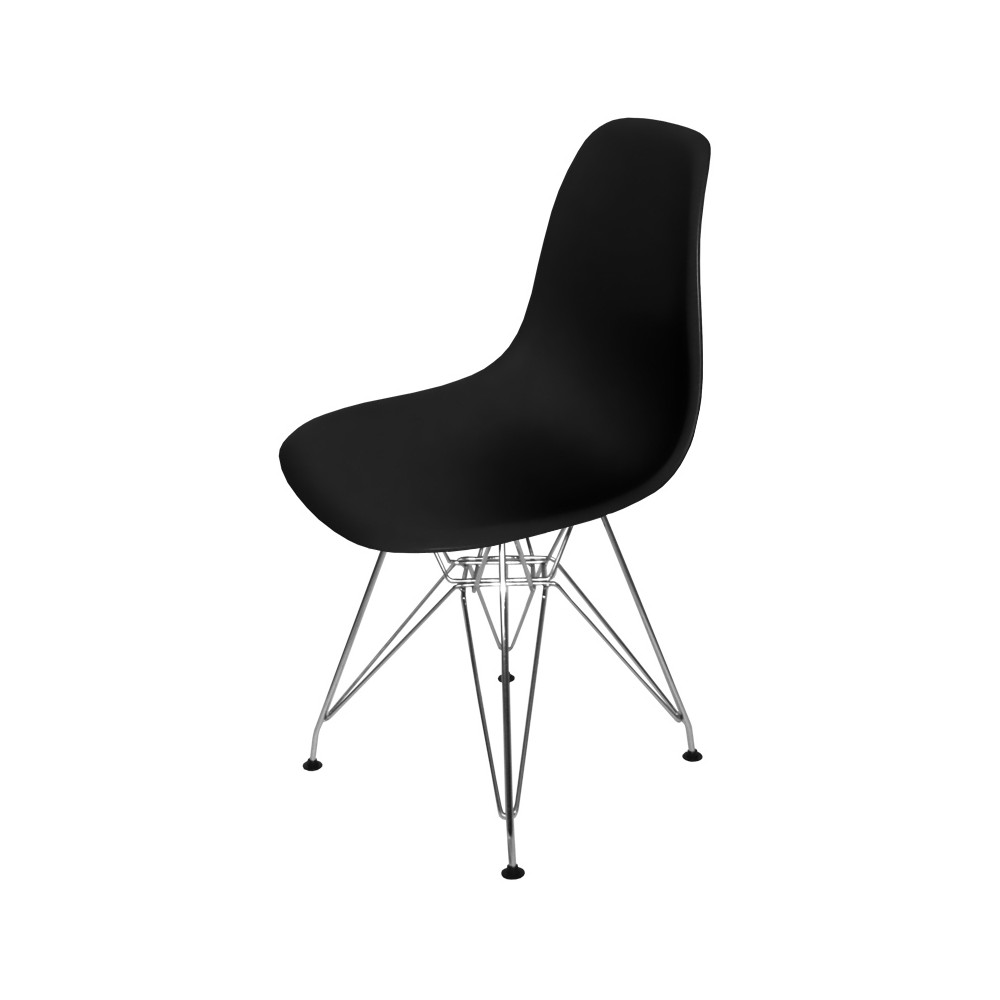 PACK 4 BLACK TOWER CHROME CHAIRS EXTRA QUALITY - Chaise Tower 