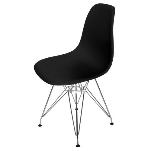 PACK 4 BLACK TOWER CHROME CHAIRS EXTRA QUALITY - Chaise Tower 