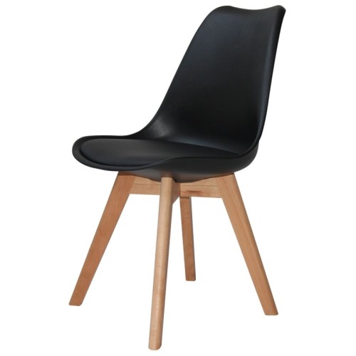 PACK 4 CHAISES NEW TOWER WOOD NOIRES - Chaise Tower 