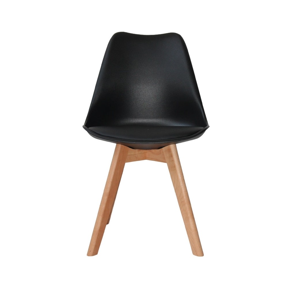 PACK 4 CHAISES NEW TOWER WOOD NOIRES - Chaise Tower 