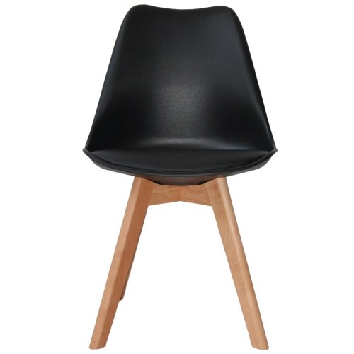 PACK 4 CHAISES NEW TOWER WOOD NOIRES - Chaise Tower 