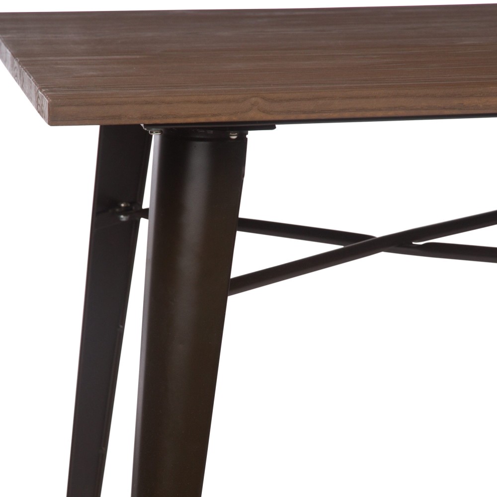 TABLE LANK WOOD 80X80 - Tables 