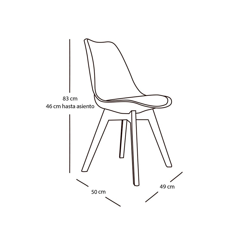 PACK 4 CHAISES NEW TOWER WOOD NOIRES - Chaise Tower 