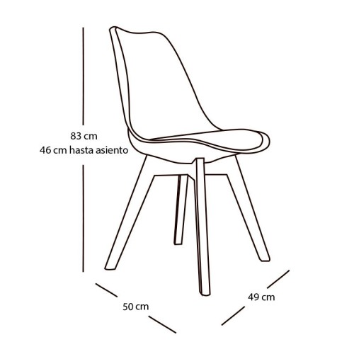 PACK 4 CHAISES NEW TOWER WOOD NOIRES - Chaise Tower 