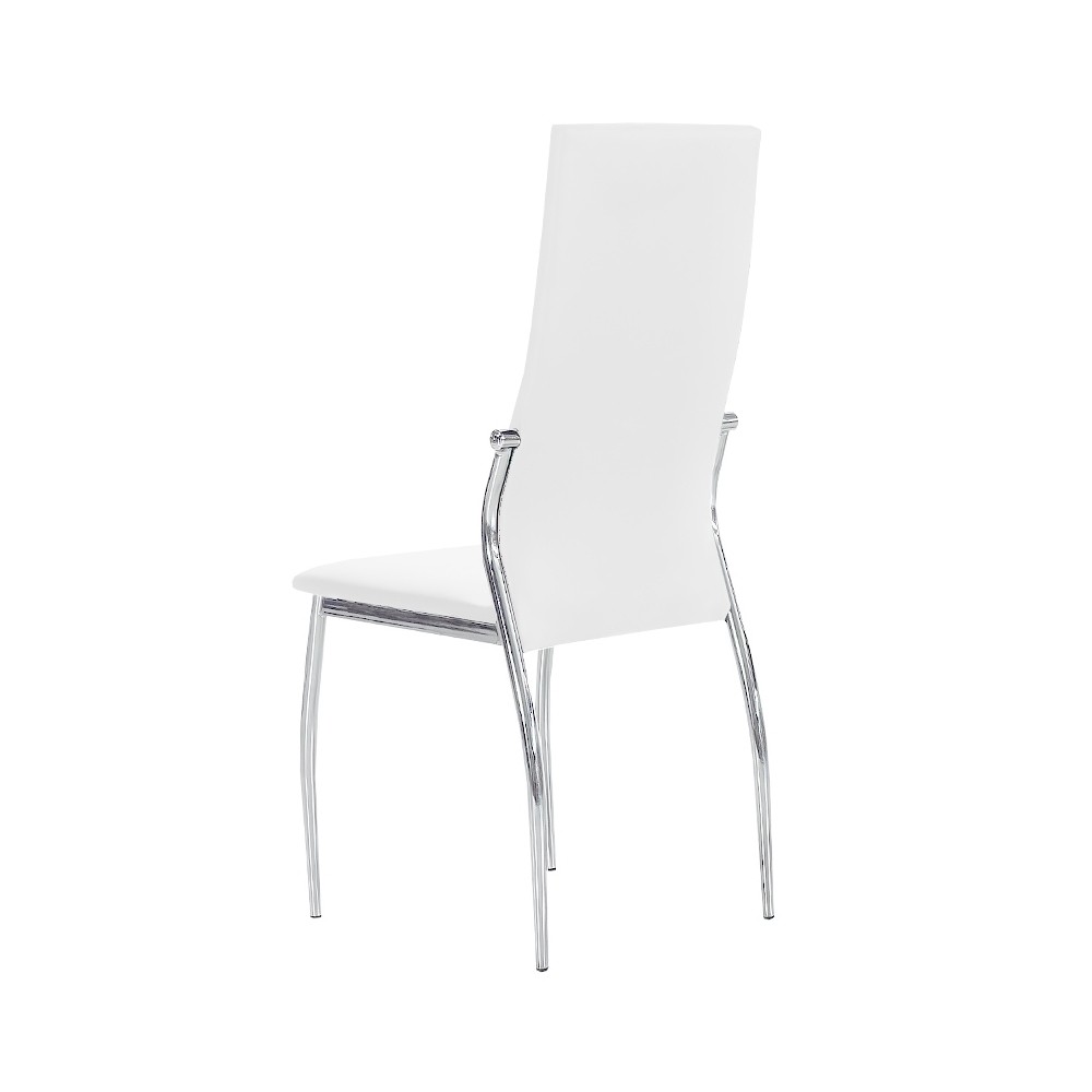 PACK 4 CHAISES TAPISSÃ‰ES BOSTON BLANCHES