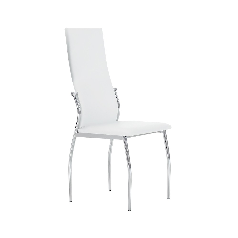 PACK 4 CHAISES TAPISSÃ‰ES BOSTON BLANCHES
