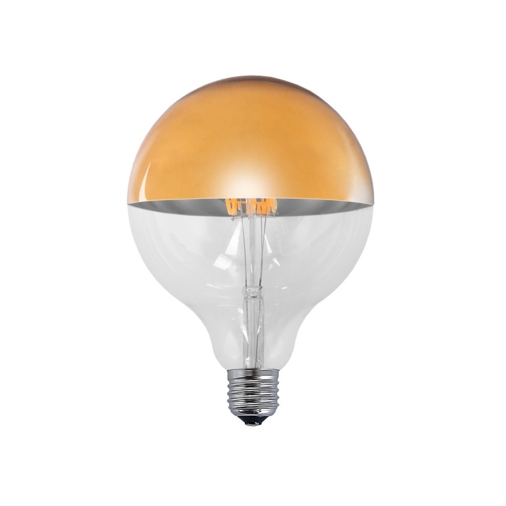 AMPOULE DÉCORATIVE LED OR E27 6W 2300K Ø12,5cm