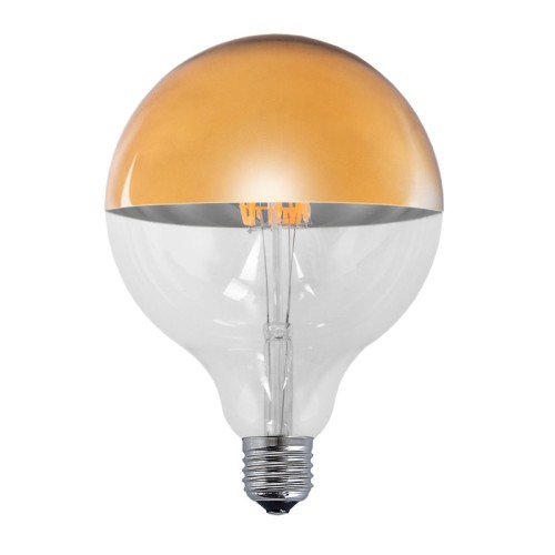 AMPOULE DÉCORATIVE LED OR E27 6W 2300K Ø12,5cm