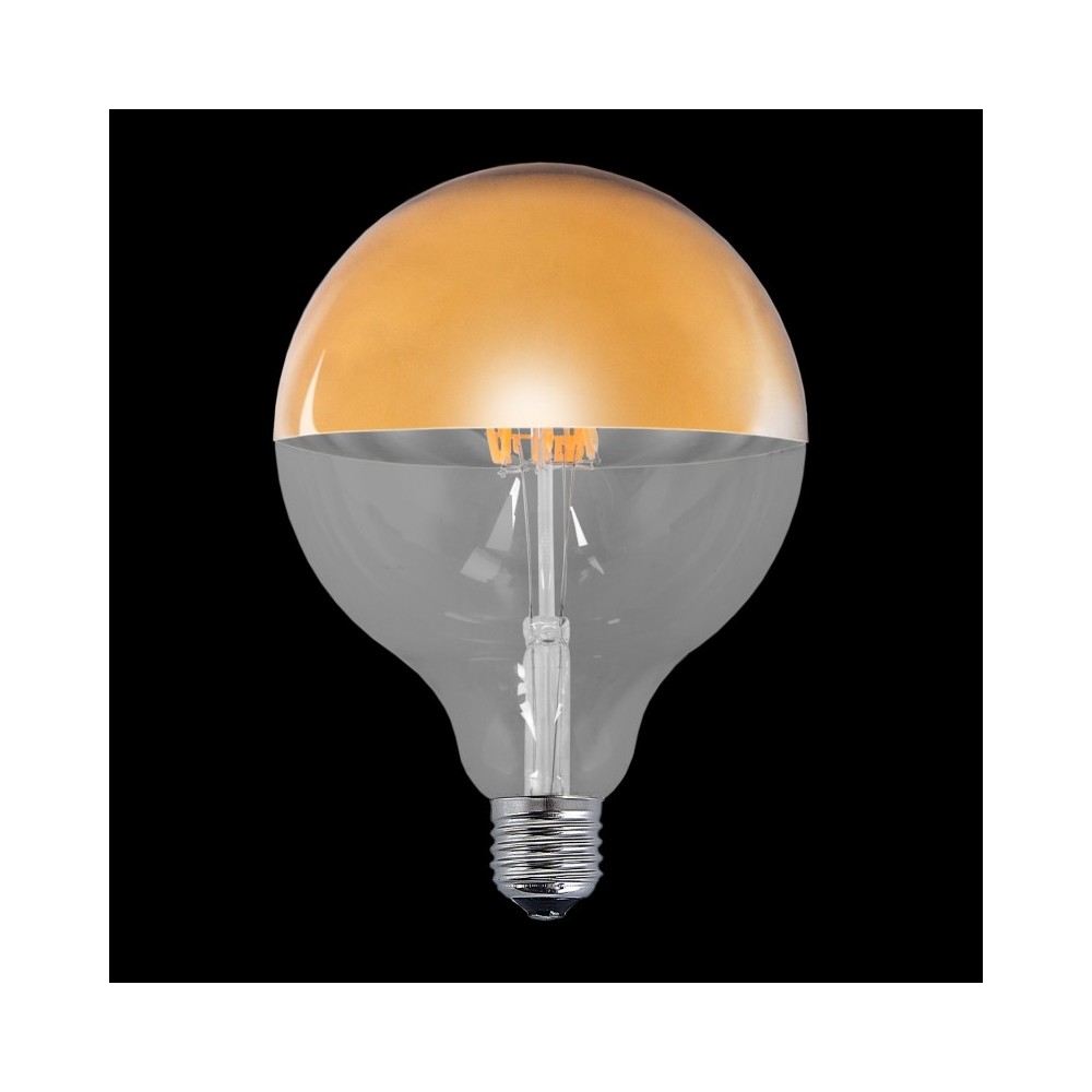 BOMBILLA DECORATIVA LED ORO E27 6W 2300K Ã˜12,5cm