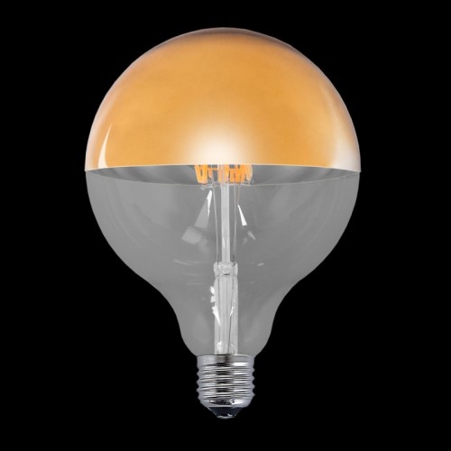 BOMBILLA DECORATIVA LED ORO E27 6W 2300K Ã˜12,5cm