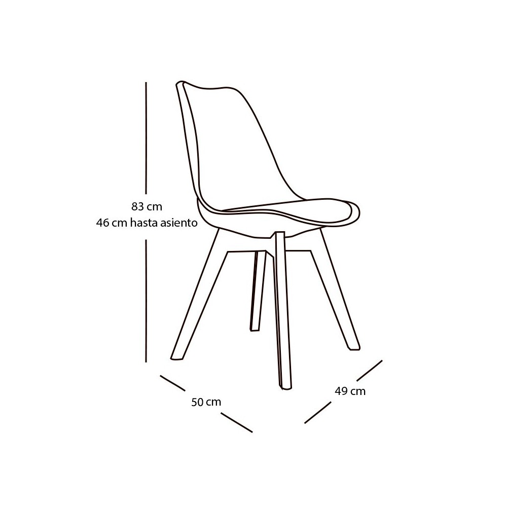PACK 2 SILLAS NEW TOWER WOOD BLANCAS - Packs de Chaises 