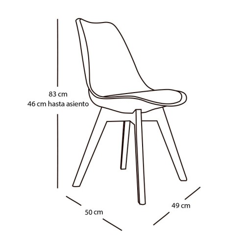 PACK 2 SILLAS NEW TOWER WOOD BLANCAS - Packs de Chaises 