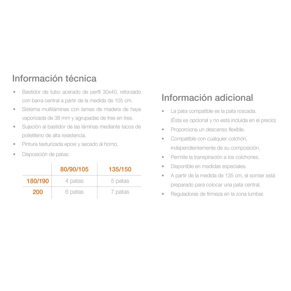 SOMMIER MULTI-LATTES - Sommiers et Bases 