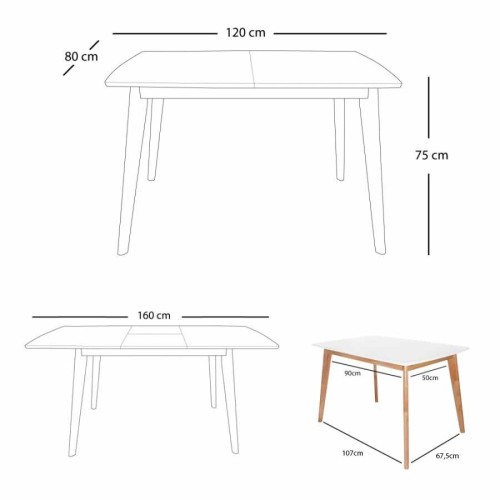 MESA EXTENSIBLE TWEEN - Tables extensibles 