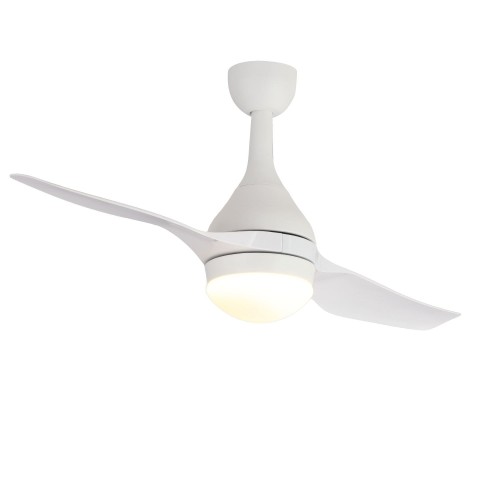 VENTILATEUR LED JAN 18W 2 PALES BLANC RÉGLABLE MOTEUR  DC