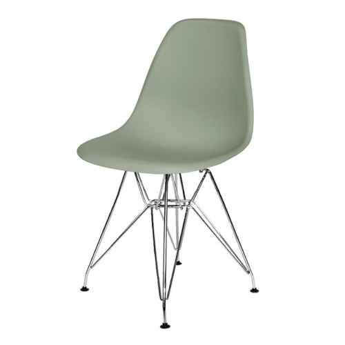 SET 4 CHAISES TOWER CHROME BLEUES CÃ‰LESTE CHOCOLAT EXTRA QUALITY