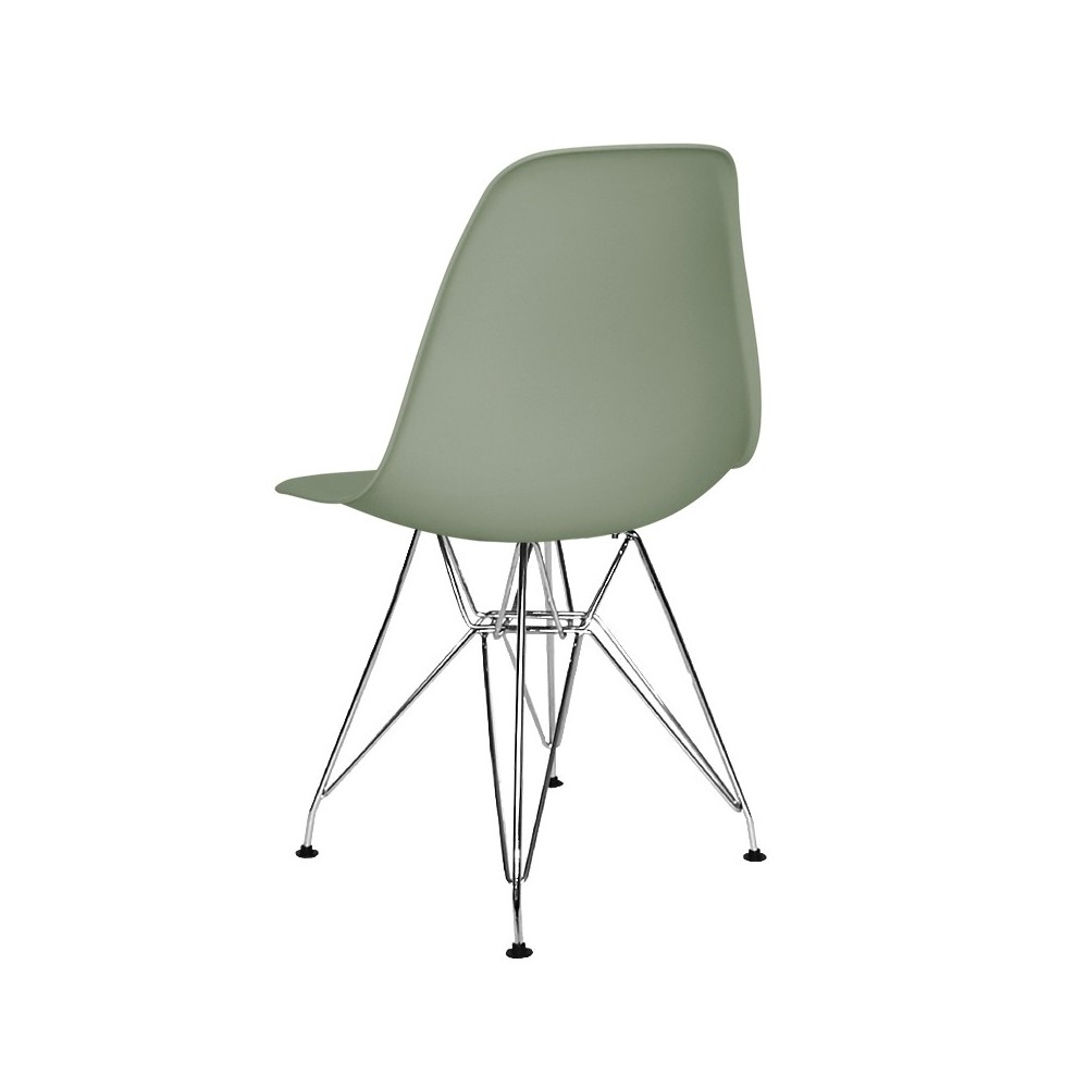 SET 4 CHAISES TOWER CHROME BLEUES CÃ‰LESTE CHOCOLAT EXTRA QUALITY