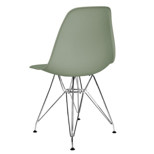SET 4 CHAISES TOWER CHROME BLEUES CÃ‰LESTE CHOCOLAT EXTRA QUALITY