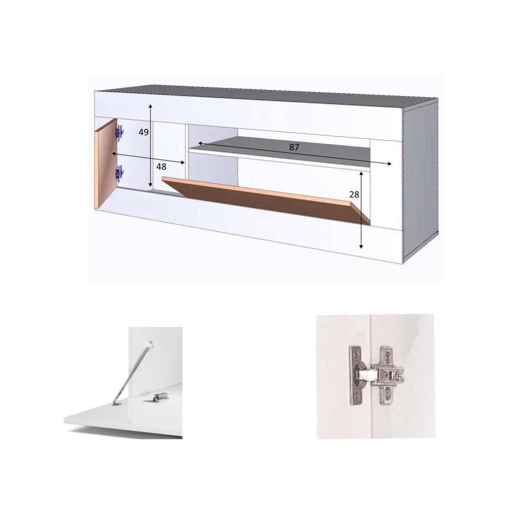 MUEBLE TV NEVA 2 PUERTAS - Meubles TV 