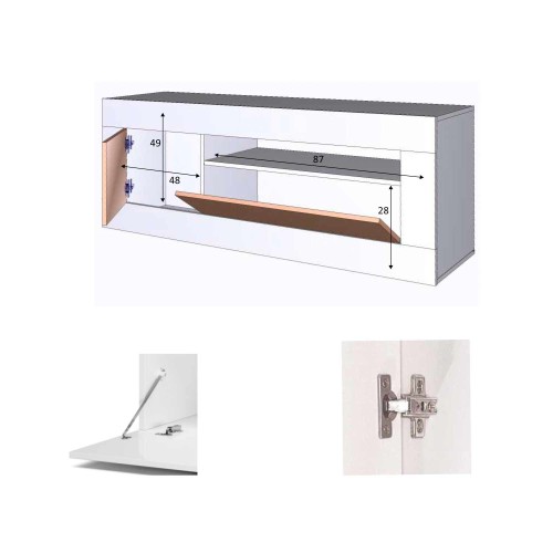 MUEBLE TV NEVA 2 PUERTAS - Meubles TV 