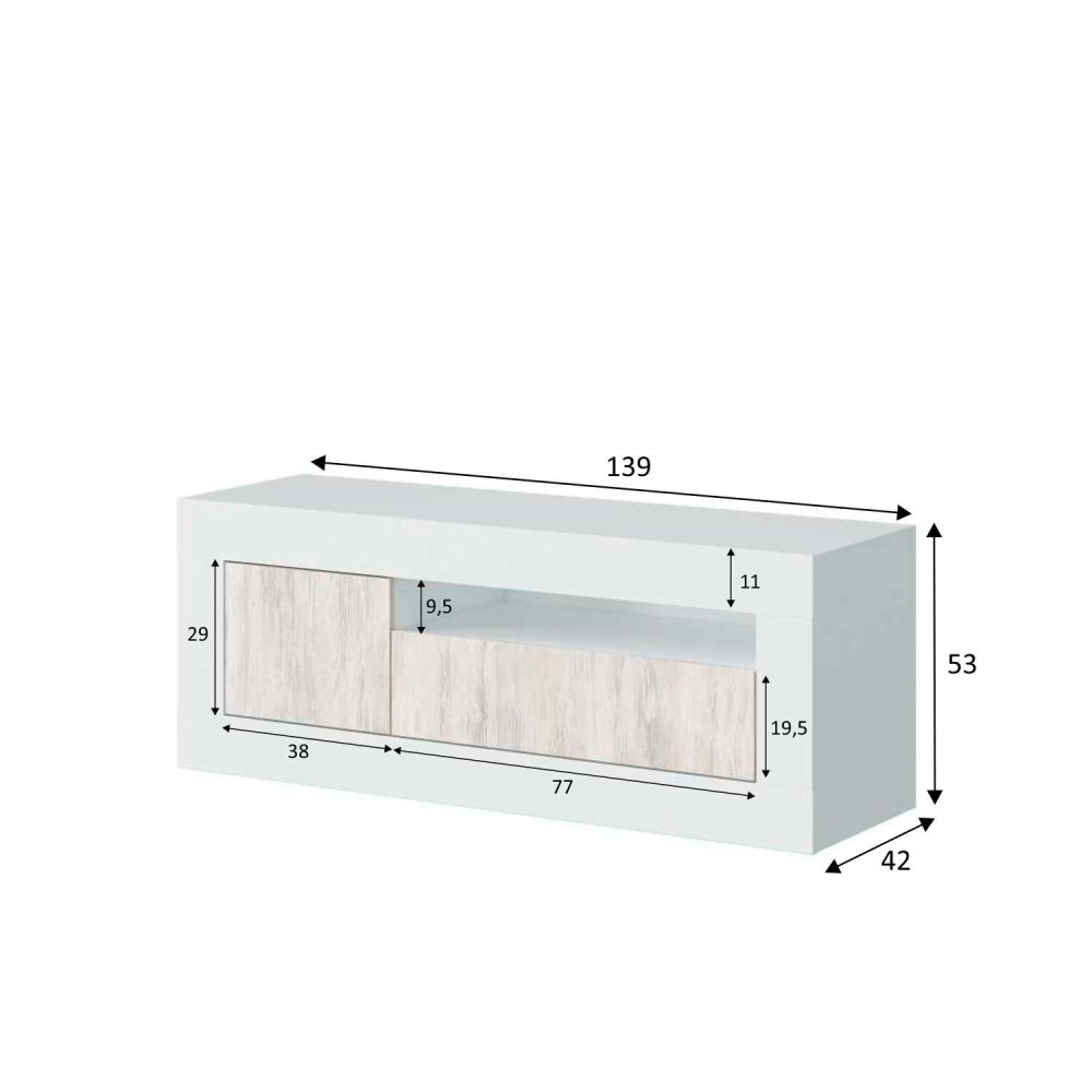 MUEBLE TV NEVA 2 PUERTAS - Meubles TV 