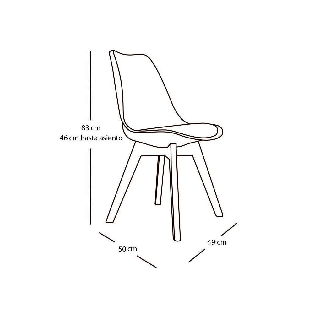 PACK 2 SILLAS NEW TOWER WOOD GRIS EXTRA QUALITY - Packs de Chaises 