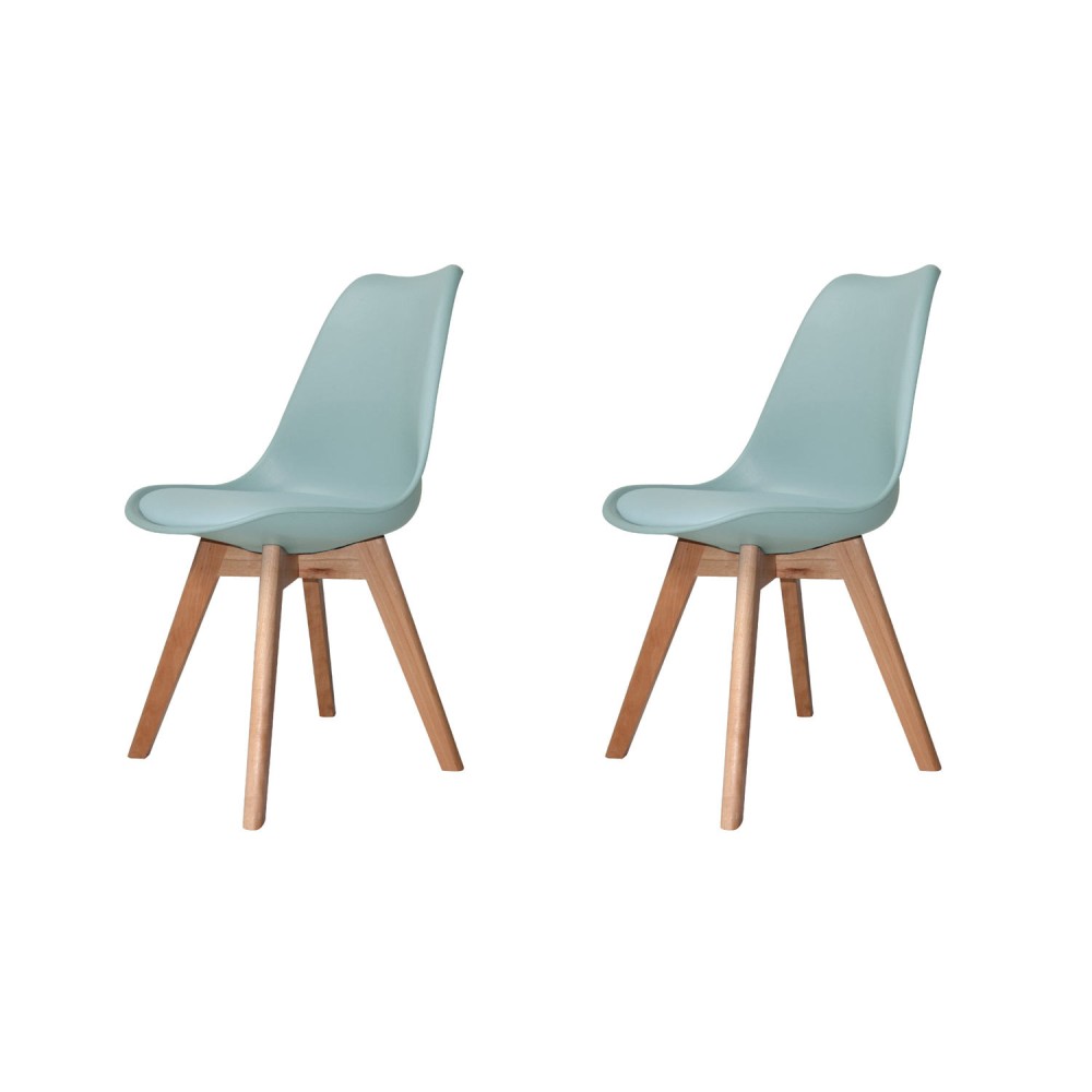 PACK 2 SILLAS NEW TOWER WOOD AGUAMARINA EXTRA QUALITY - Packs de Chaises 