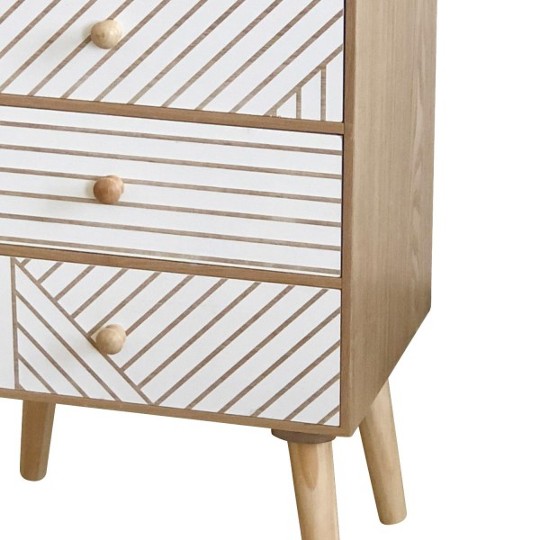 MESITA 3 CAJONES IANA - Tables de Chevet  2