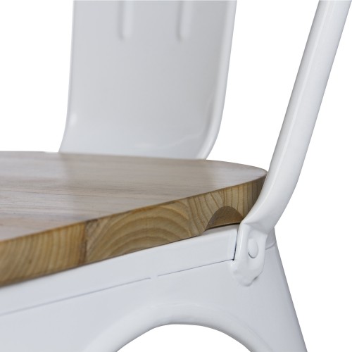SILLA LANK WOOD BLANCA - Chaise Tólix 
