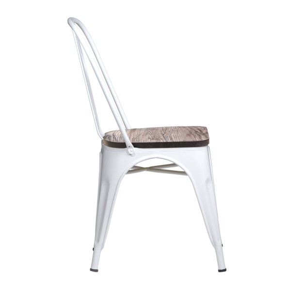 SILLA LANK DARK WOOD BLANCA - Chaise Tólix  2