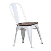 SILLA LANK DARK WOOD BLANCA - Chaise Tólix 