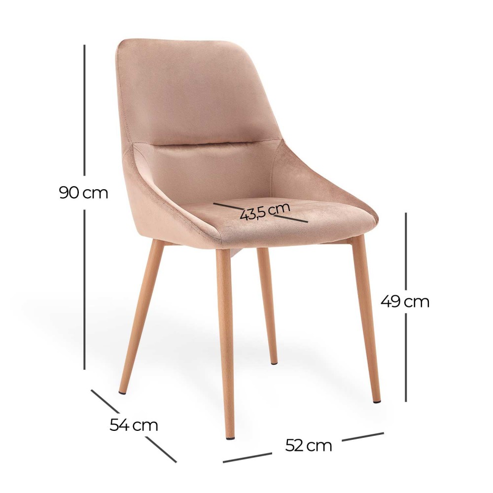 SILLA MARSTON VELVET - Chaises tapissées 