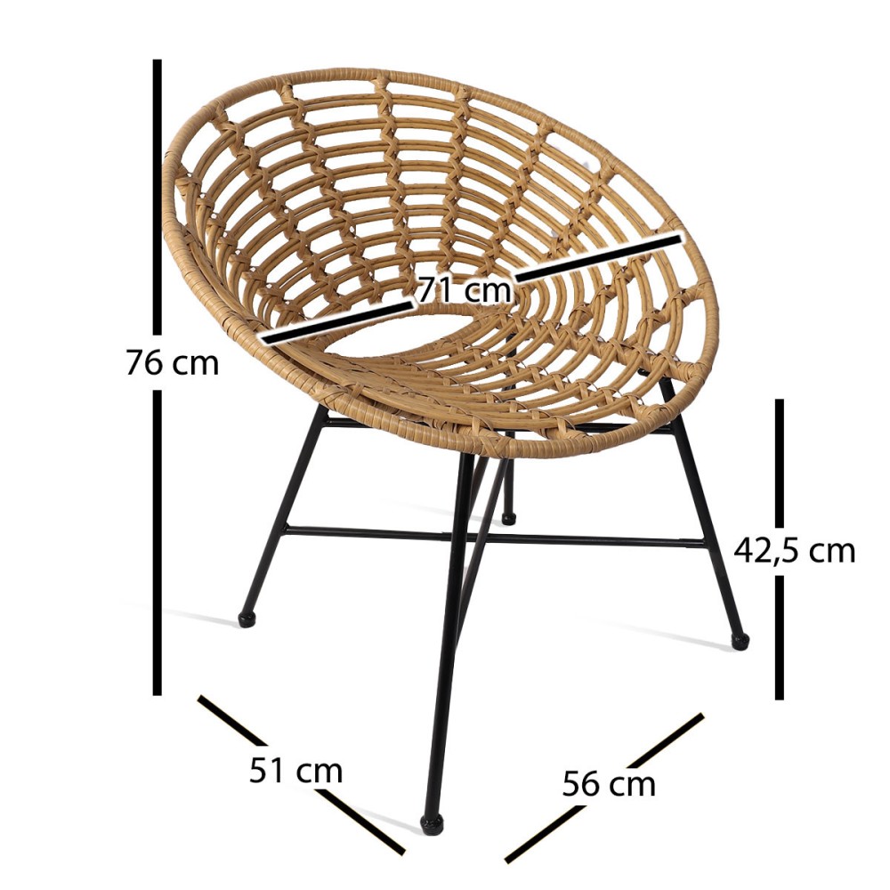 FAUTEUIL EN ROTIN CANCUN - Fauteuils 