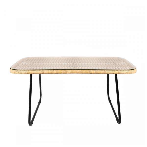 TABLE BASSE RAFFLES EN ROTIN DE 90 CM 2
