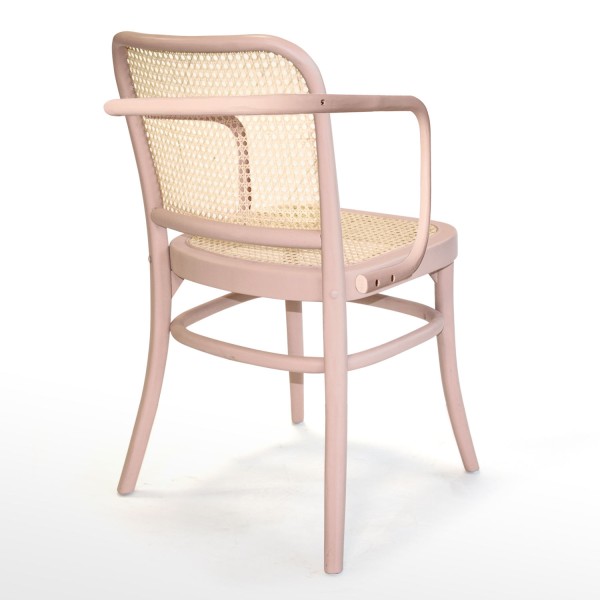 CHAISE HOFFMAN AVEC ACCOUDOIRS ROSE 2