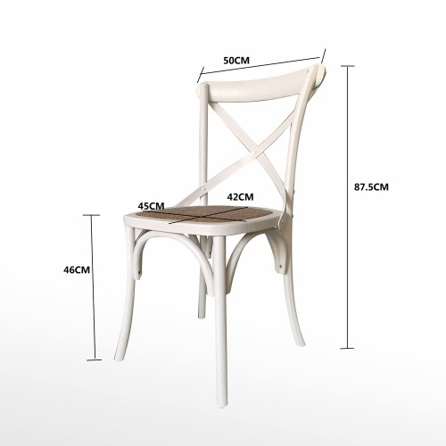 SILLA BISTRO DE MADERA Y RATÃN