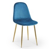 CHAISE CUIR VELVET GOLD - Chaises tapissées 