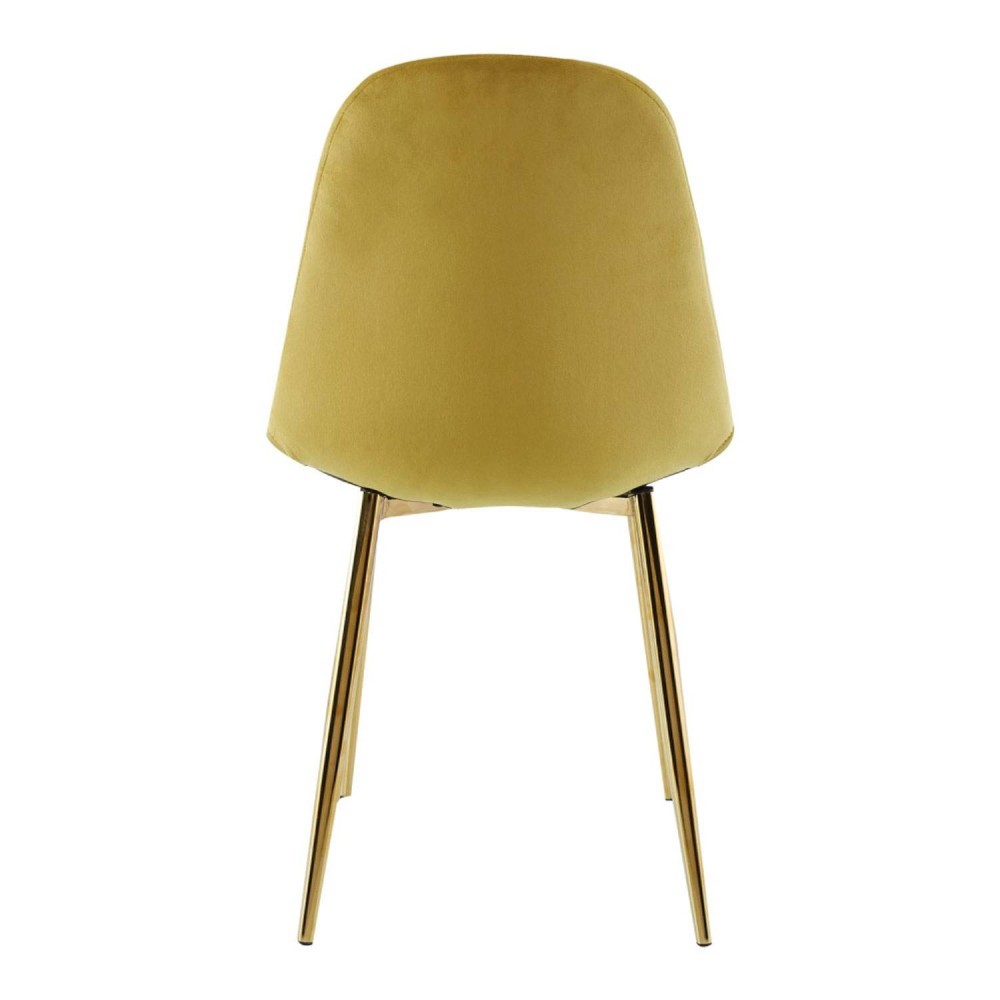 CHAISE CUIR VELVET GOLD - Chaises tapissées 