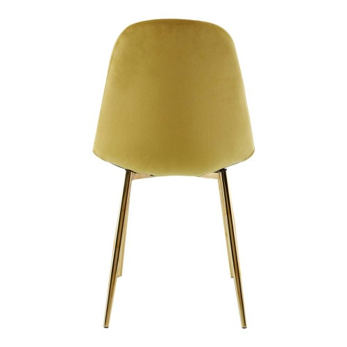 CHAISE CUIR VELVET GOLD - Chaises tapissées 