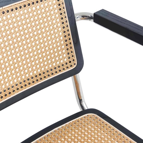 SILLA ZULMA BLACK CON REPOSABRAZOS - Chaises métalliques 