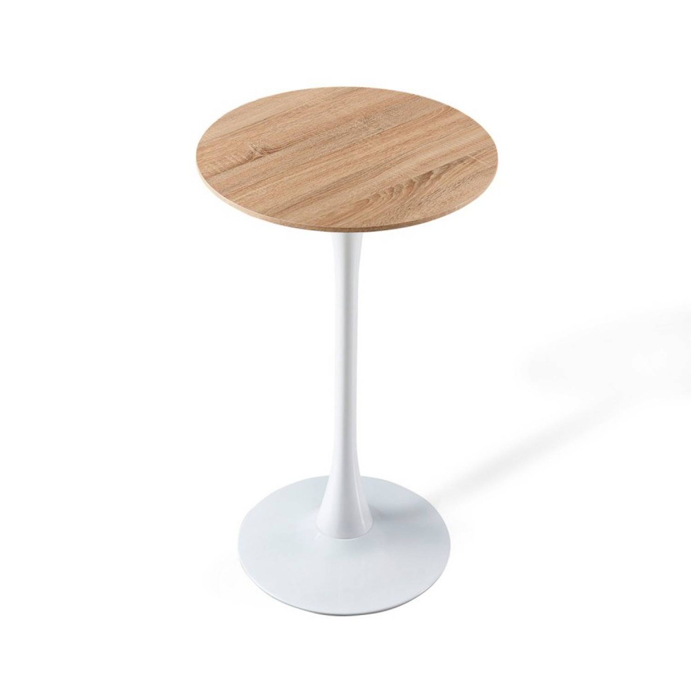 MESA ALTA IBIZA WHITE-WOOD Ø60 CM - Tables de bar 