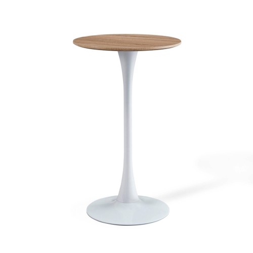 TABLE HAUTE IBIZA WHITE-WOOD Ø60 CM
