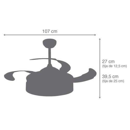 VENTILADOR DE TECHO LED FORREST MARRÓN - Ventilateur de plafond 
