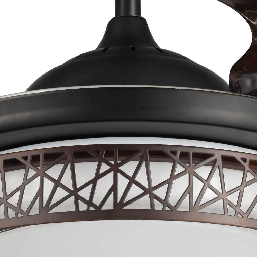VENTILADOR DE TECHO LED FORREST MARRÓN - Ventilateur de plafond 