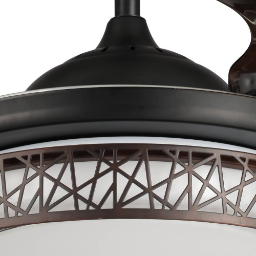 VENTILADOR DE TECHO LED FORREST MARRÓN - Ventilateur de plafond 