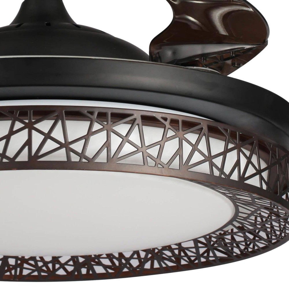 VENTILADOR DE TECHO LED FORREST MARRÓN - Ventilateur de plafond 