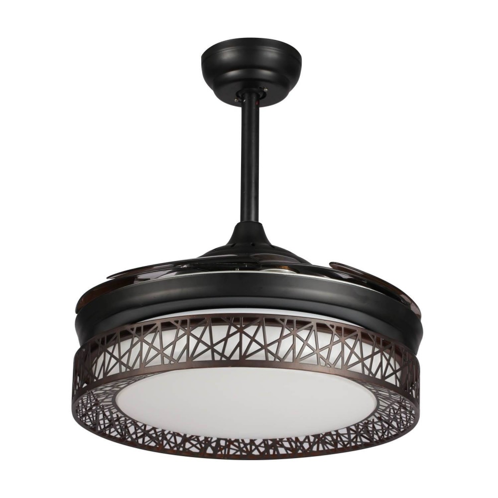 VENTILADOR DE TECHO LED FORREST MARRÓN - Ventilateur de plafond 