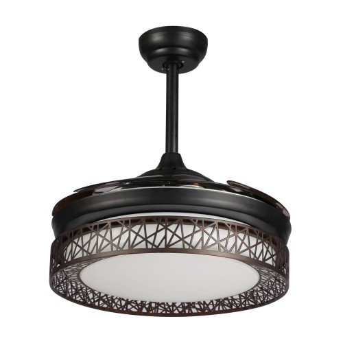 VENTILADOR DE TECHO LED FORREST MARRÓN - Ventilateur de plafond 