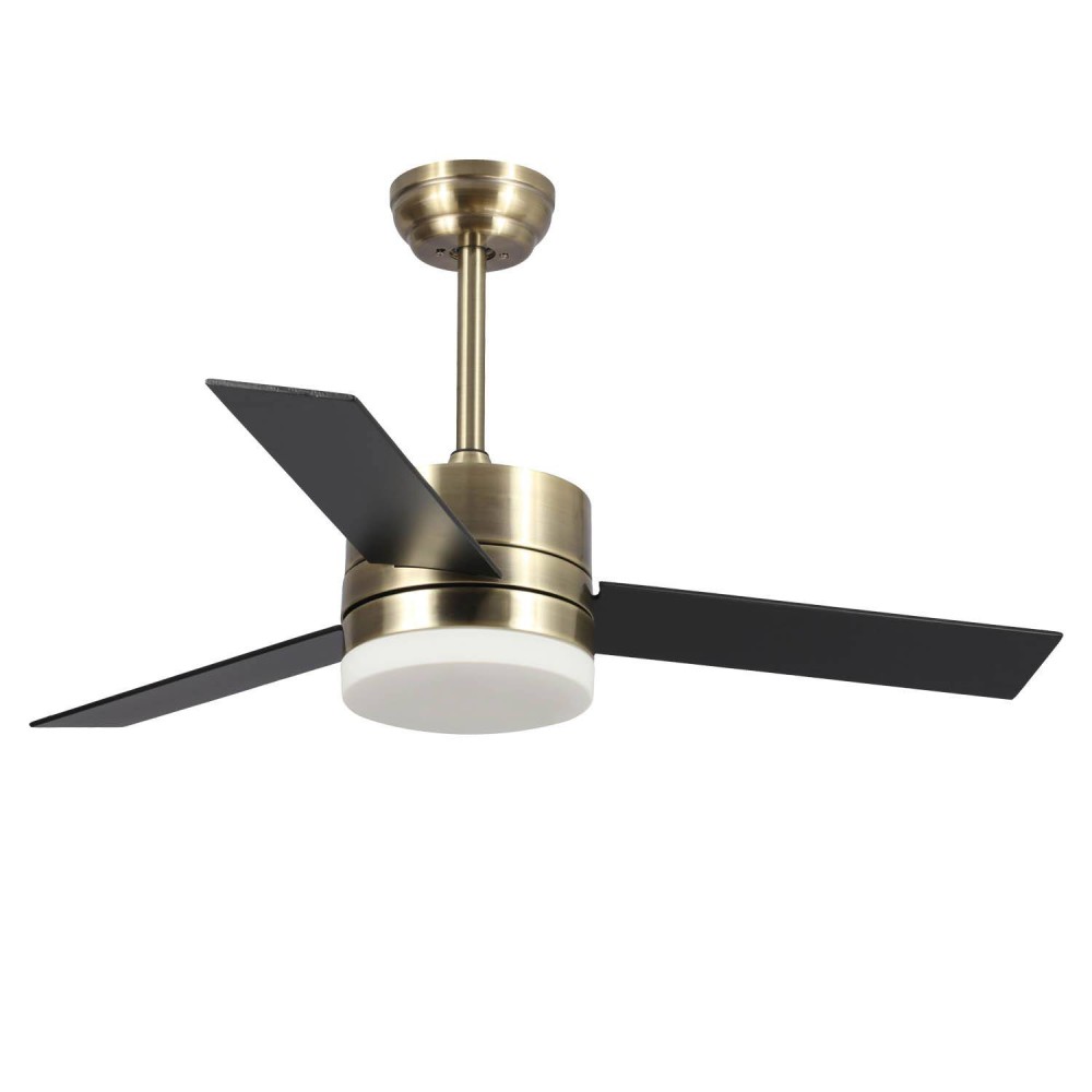 VENTILADOR 3 PALAS MADERA LED 16W AINSA ALUMINIO - Ventilateur de plafond 