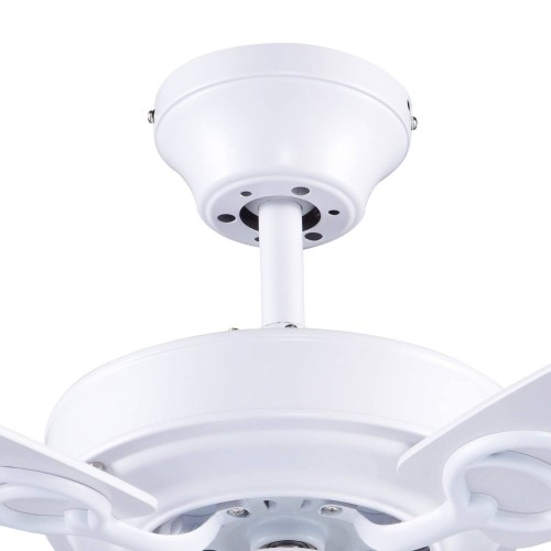 VENTILATEUR AVEC 4 PALES EN BOIS BLANC AVEC TÉLÉCOMMANDE - Ventilateur de plafond 